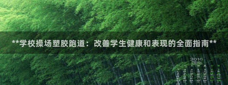红足一1世：**学校操场塑胶跑道：改善学生健康和表现的全面指南**