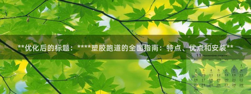 红足1世足球比分：**优化后的标题：****塑胶跑道的全面指南：特点、优点和安装**