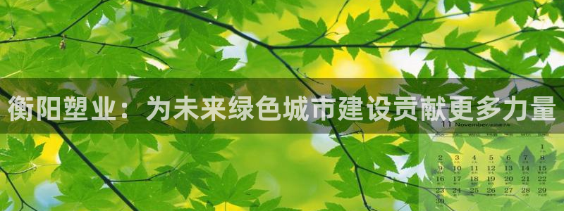 红足1世手机版下载：衡阳塑业：为未来绿色城市建设贡献更多力量