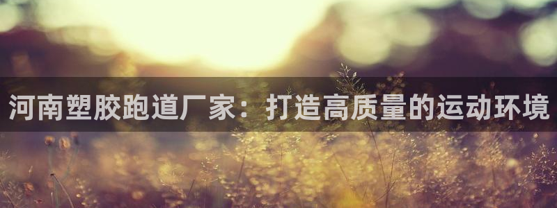 红足体育网：河南塑胶跑道厂家：打造高质量的运动环境