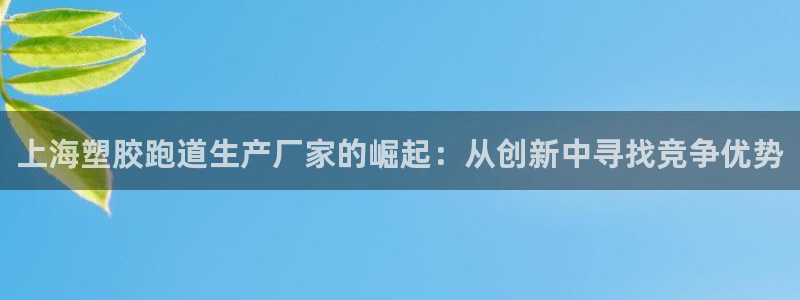 红足一1世比分网：上海塑胶跑道生产厂家的崛起：从创新中寻找竞争优势